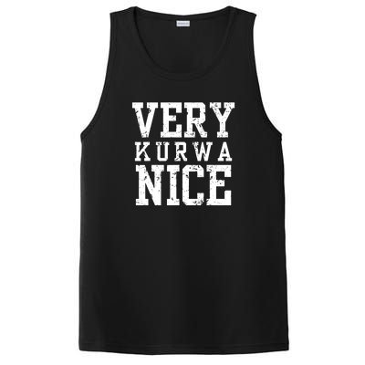 Very Kurwa Nice Retro Text Funny PosiCharge Competitor Tank