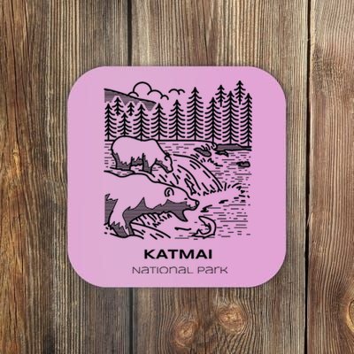 Vintage Katmai National Park Hike Coaster