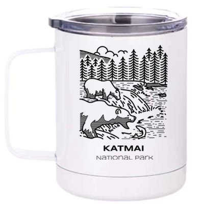 Vintage Katmai National Park Hike 12 oz Stainless Steel Tumbler Cup