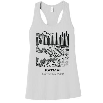 Vintage Katmai National Park Hike Women's Racerback Tank