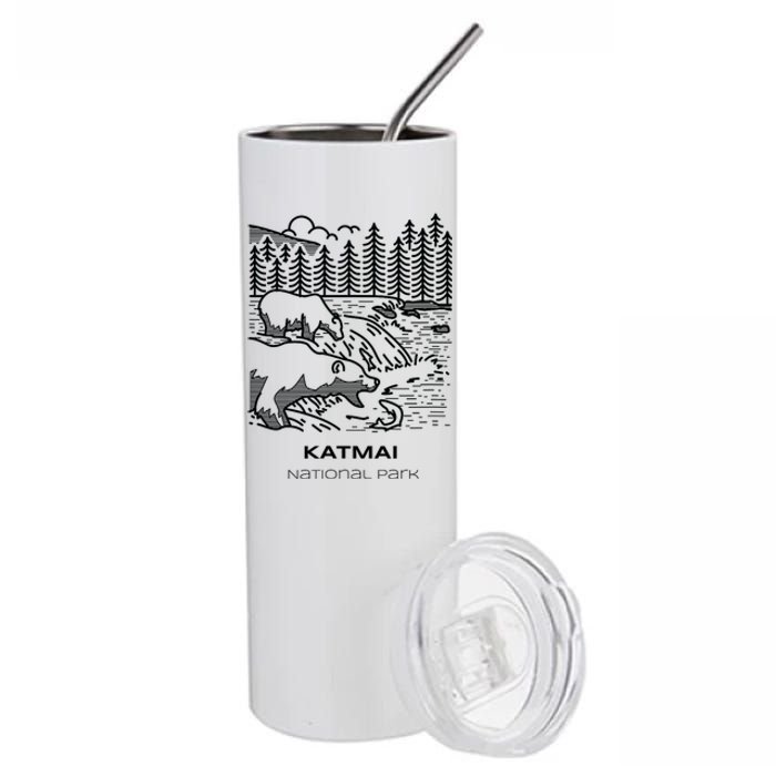 Vintage Katmai National Park Hike Stainless Steel Tumbler