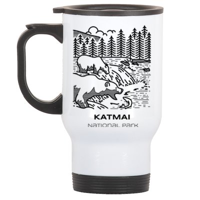 Vintage Katmai National Park Hike Stainless Steel Travel Mug