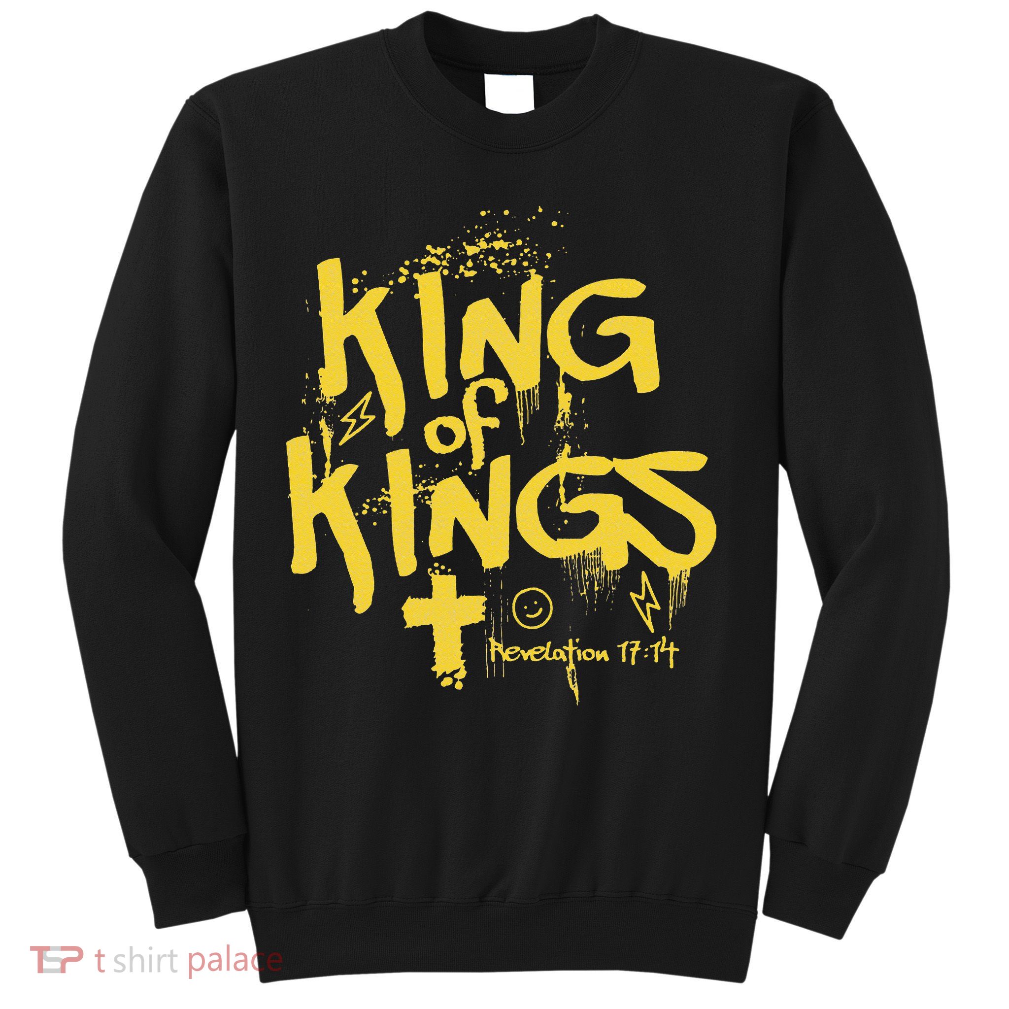 Vintage King Of Kings Graffiti Revelation 17 14 Jesus Faith Sweatshirt