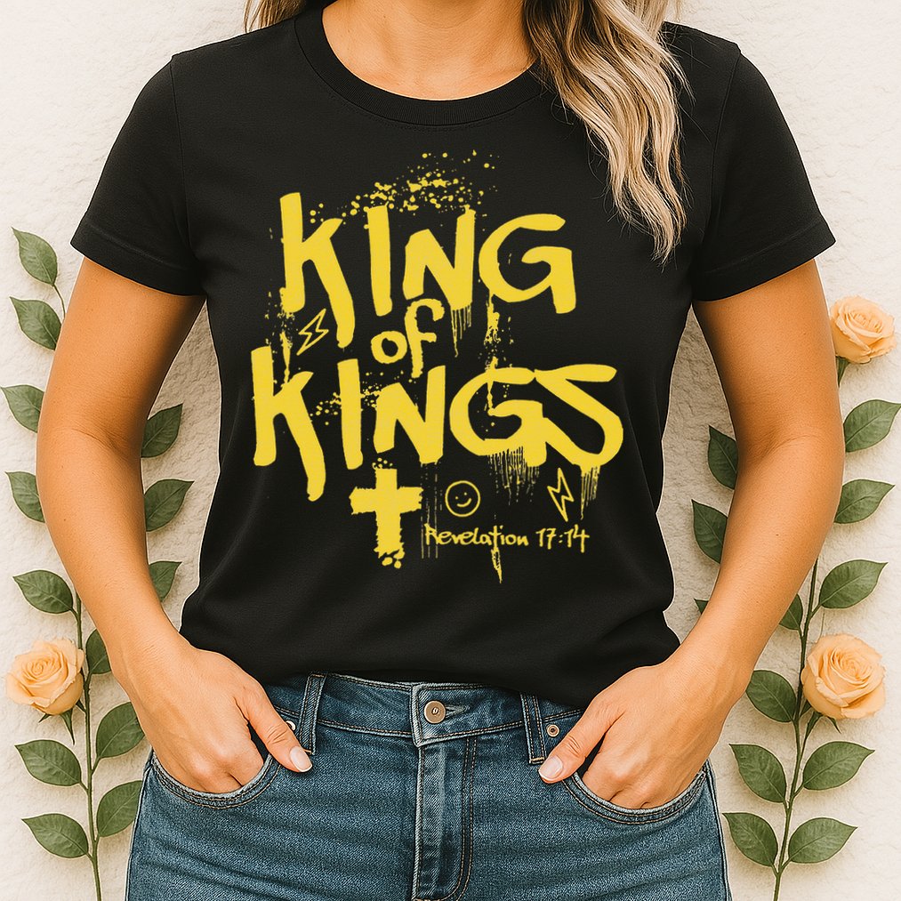 Vintage King Of Kings Graffiti Revelation 17 14 Jesus Faith Womens T-Shirt