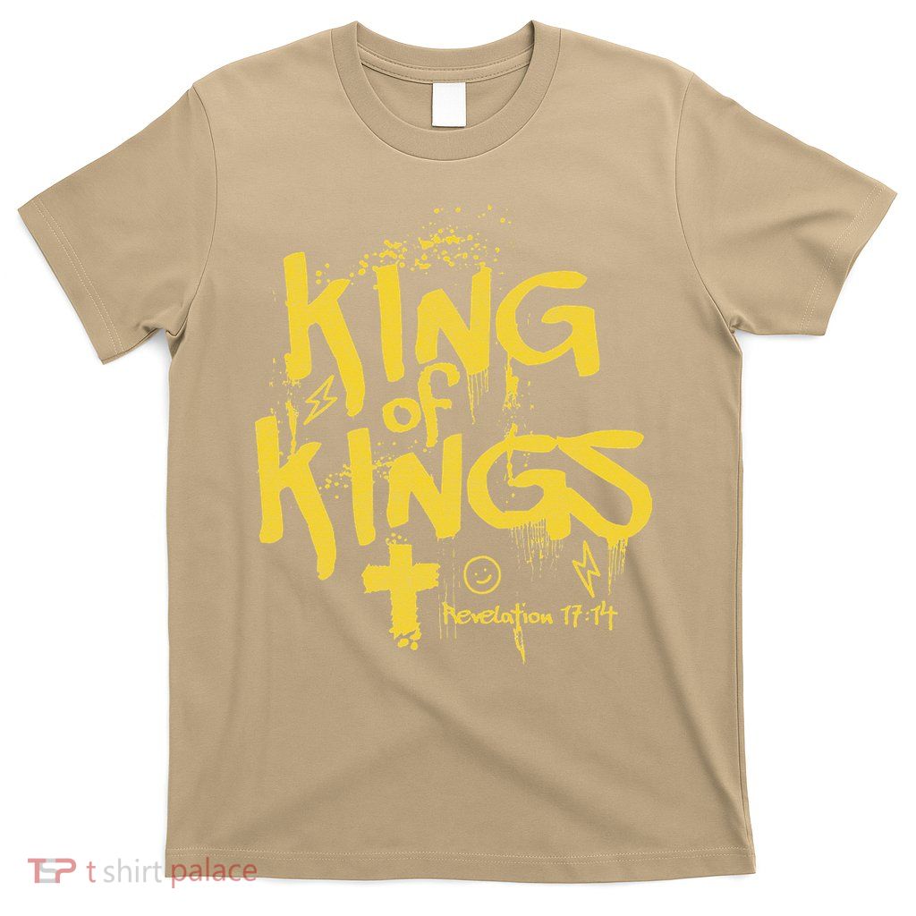 Vintage King Of Kings Graffiti Revelation 17 14 Jesus Faith T-Shirt
