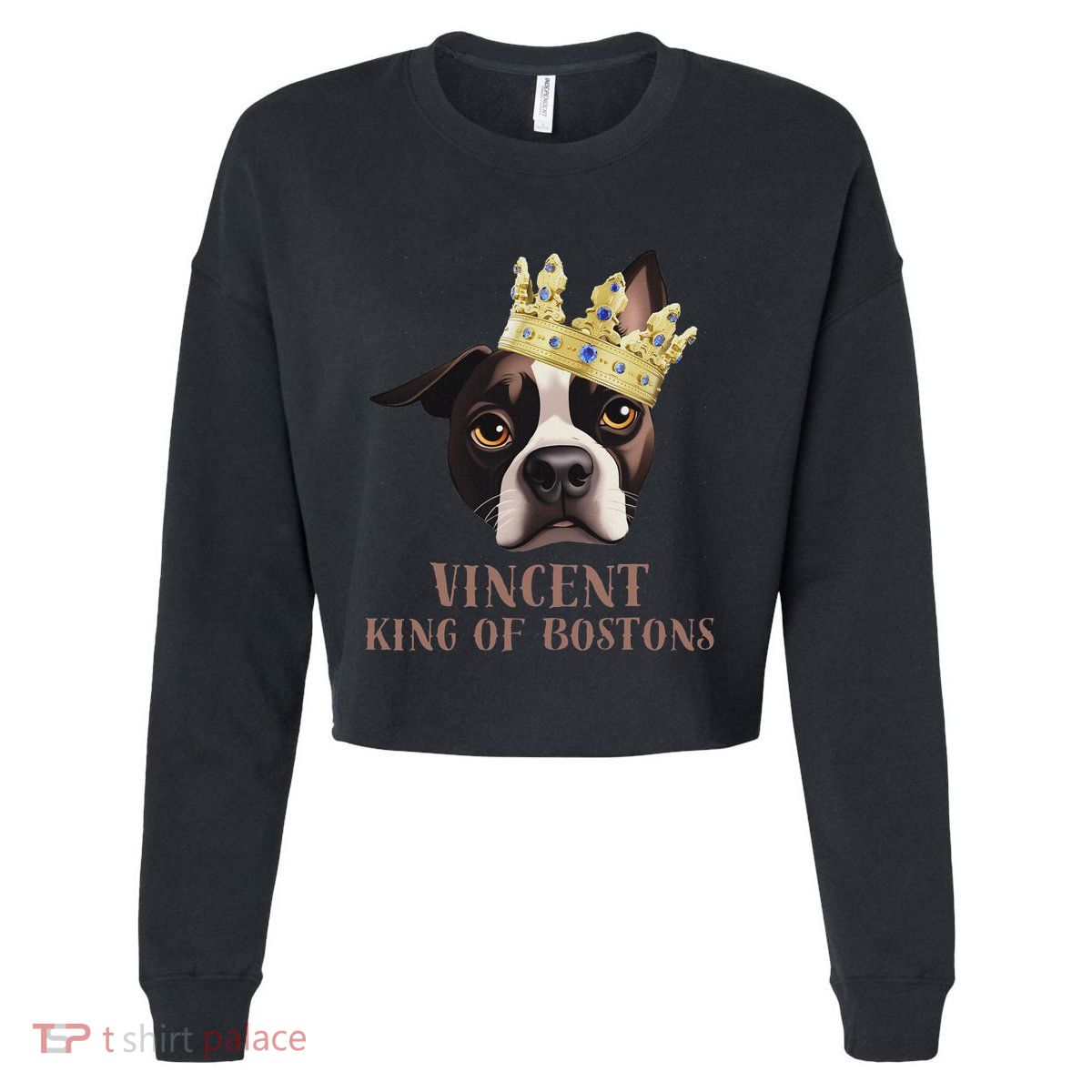 Vincent King Of Bostons Cropped Pullover Crew