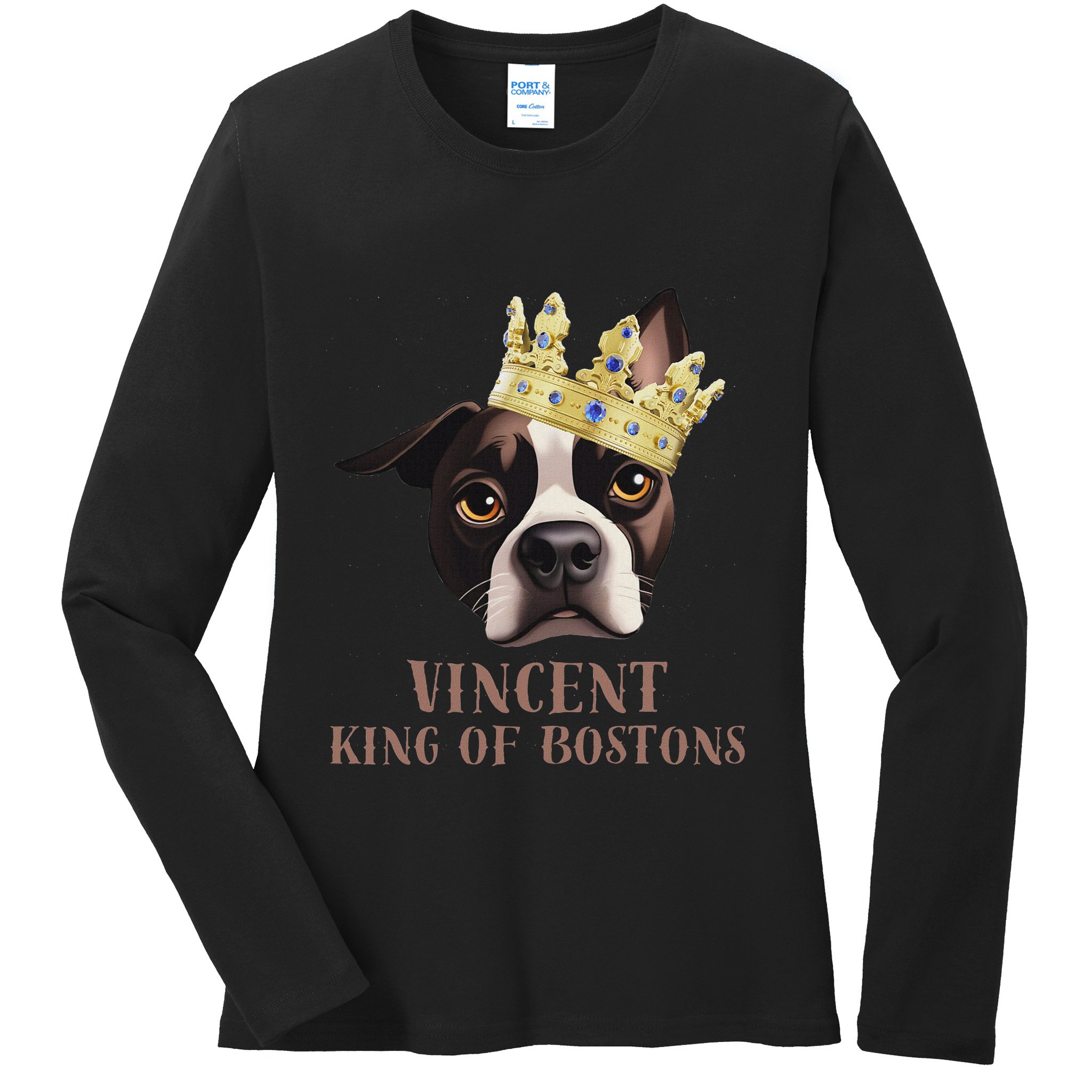 Vincent King Of Bostons Ladies Long Sleeve Shirt