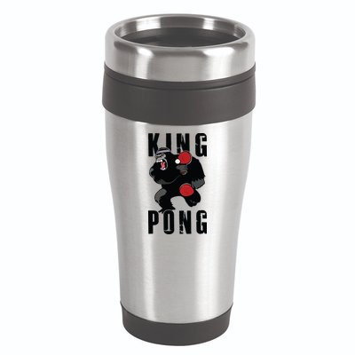Vintage King Pong Ping Pong Table Tennis Player Game Gift 16oz Travel Tumbler