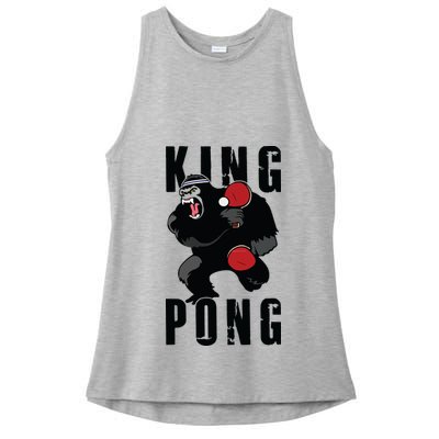 Vintage King Pong Ping Pong Table Tennis Player Game Gift Ladies PosiCharge Tri-Blend Wicking Tank