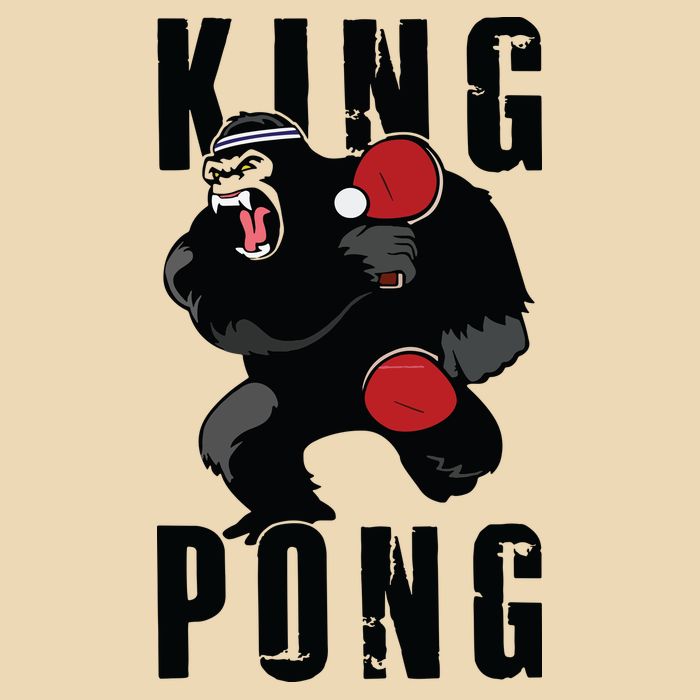 Vintage King Pong Ping Pong Table Tennis Player Game Gift Bag