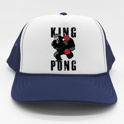 Vintage King Pong Ping Pong Table Tennis Player Game Gift Trucker Hat