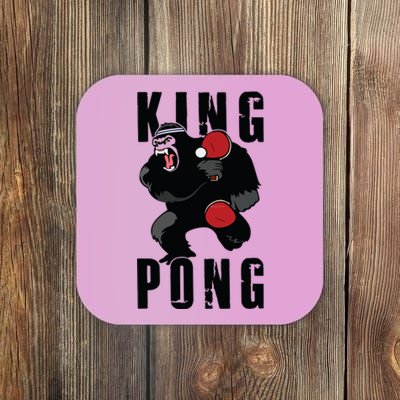 Vintage King Pong Ping Pong Table Tennis Player Game Gift Coaster