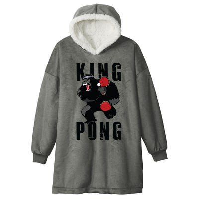 Vintage King Pong Ping Pong Table Tennis Player Game Gift Hooded Wearable Blanket