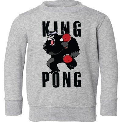 Vintage King Pong Ping Pong Table Tennis Player Game Gift Toddler Sweatshirt