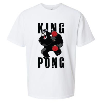 Vintage King Pong Ping Pong Table Tennis Player Game Gift Sueded Cloud Jersey T-Shirt