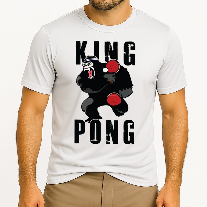 Vintage King Pong Ping Pong Table Tennis Player Game Gift Performance Shirt