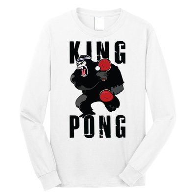 Vintage King Pong Ping Pong Table Tennis Player Game Gift Long Sleeve Shirt