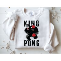 Vintage King Pong Ping Pong Table Tennis Player Game Gift Sweatshirt