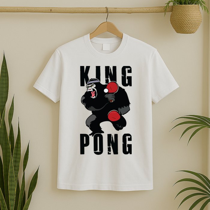 Vintage King Pong Ping Pong Table Tennis Player Game Gift T-Shirt