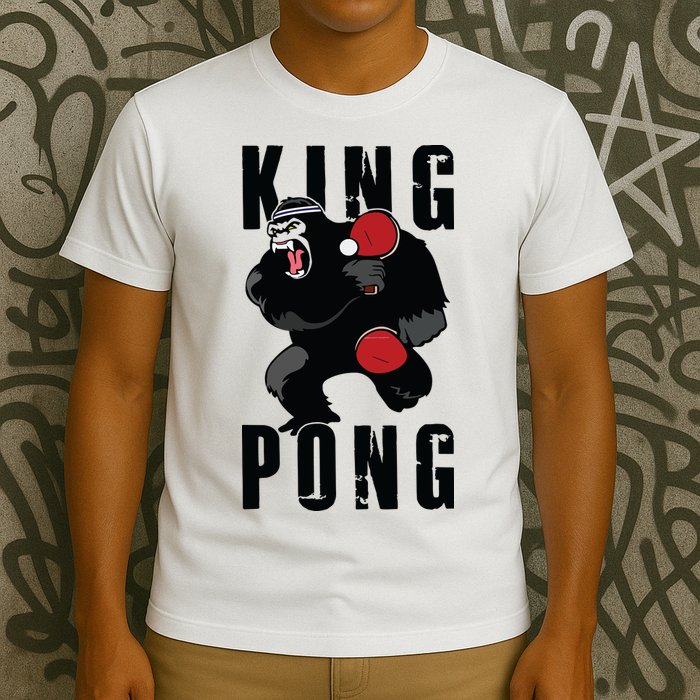 Vintage King Pong Ping Pong Table Tennis Player Game Gift T-Shirt