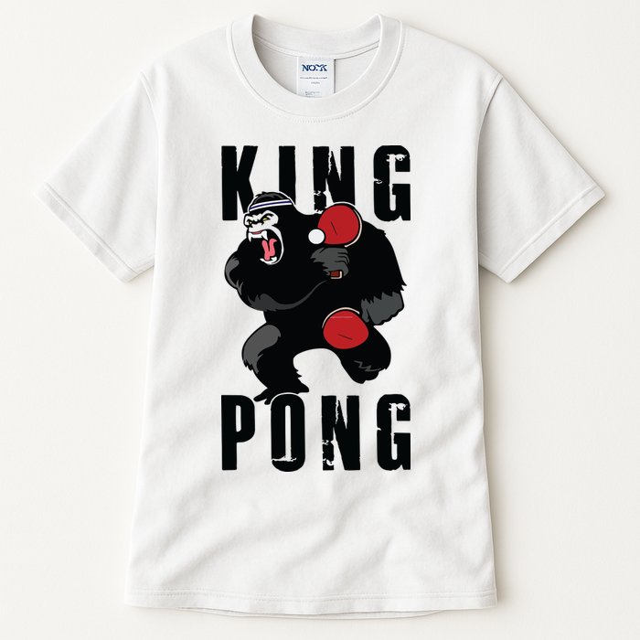 Vintage King Pong Ping Pong Table Tennis Player Game Gift Tall T-Shirt