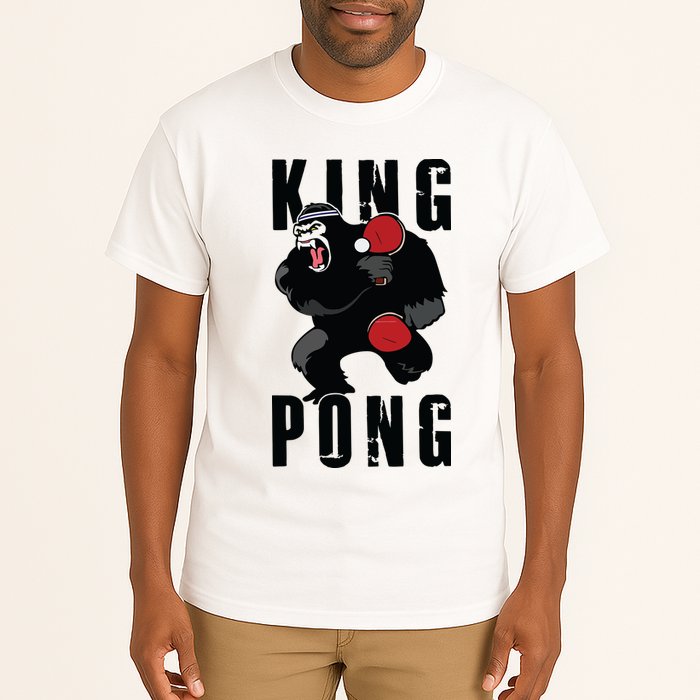 Vintage King Pong Ping Pong Table Tennis Player Game Gift Tall T-Shirt