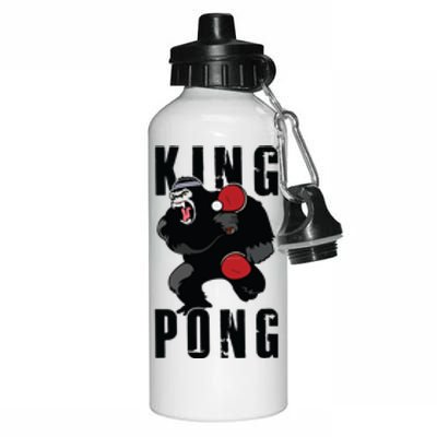 Vintage King Pong Ping Pong Table Tennis Player Game Gift Aluminum Water Bottle