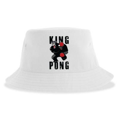 Vintage King Pong Ping Pong Table Tennis Player Game Gift Sustainable Bucket Hat