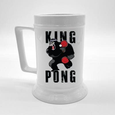 Vintage King Pong Ping Pong Table Tennis Player Game Gift Beer Stein