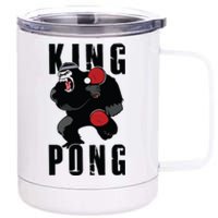 Vintage King Pong Ping Pong Table Tennis Player Game Gift 12 oz Stainless Steel Tumbler Cup