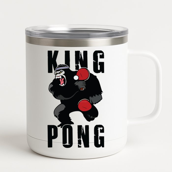 Vintage King Pong Ping Pong Table Tennis Player Game Gift 12 oz Stainless Steel Tumbler Cup