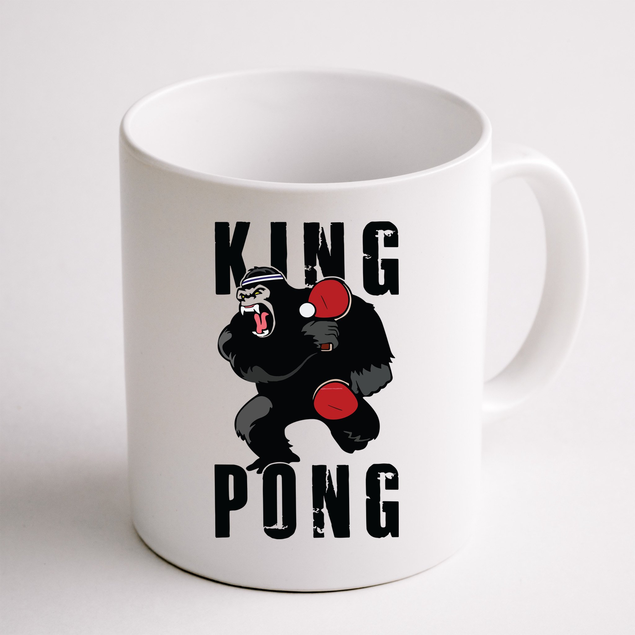 Vintage King Pong Ping Pong Table Tennis Player Game Gift Mug