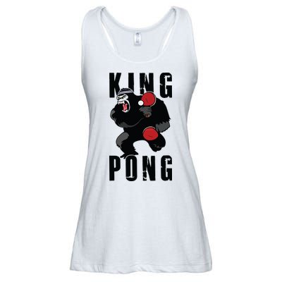 Vintage King Pong Ping Pong Table Tennis Player Game Gift Ladies Essential Flowy Tank