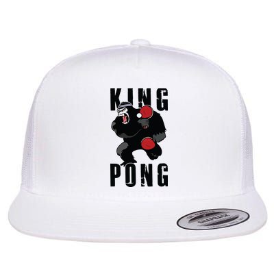 Vintage King Pong Ping Pong Table Tennis Player Game Gift Flat Bill Trucker Hat