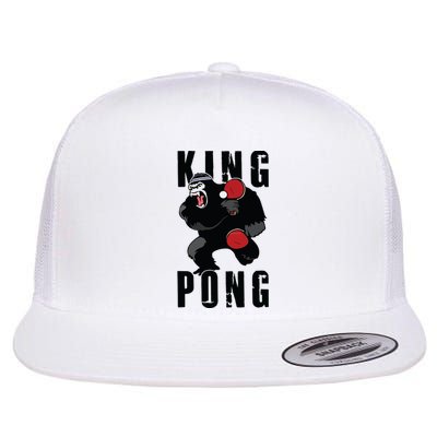 Vintage King Pong Ping Pong Table Tennis Player Game Gift Flat Bill Trucker Hat