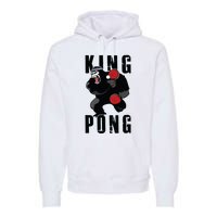 Vintage King Pong Ping Pong Table Tennis Player Game Gift Premium Hoodie