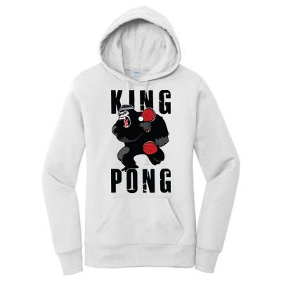 Vintage King Pong Ping Pong Table Tennis Player Game Gift Women's Pullover Hoodie