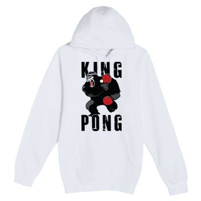 Vintage King Pong Ping Pong Table Tennis Player Game Gift Premium Pullover Hoodie