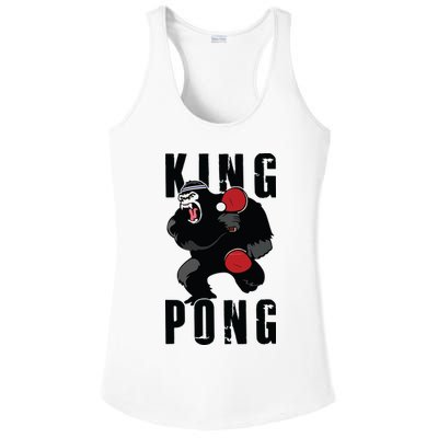 Vintage King Pong Ping Pong Table Tennis Player Game Gift Ladies PosiCharge Competitor Racerback Tank