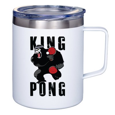 Vintage King Pong Ping Pong Table Tennis Player Game Gift 12oz Stainless Steel Coffee Mug
