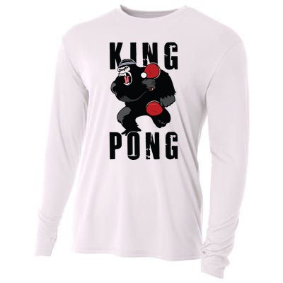 Vintage King Pong Ping Pong Table Tennis Player Game Gift Cooling Performance Long Sleeve Crew