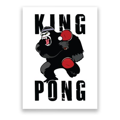 Vintage King Pong Ping Pong Table Tennis Player Game Gift Poster