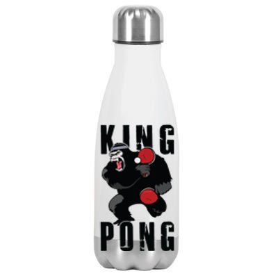 Vintage King Pong Ping Pong Table Tennis Player Game Gift Stainless Steel Insulated Water Bottle