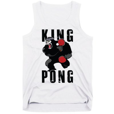Vintage King Pong Ping Pong Table Tennis Player Game Gift Tank Top