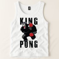 Vintage King Pong Ping Pong Table Tennis Player Game Gift Tank Top