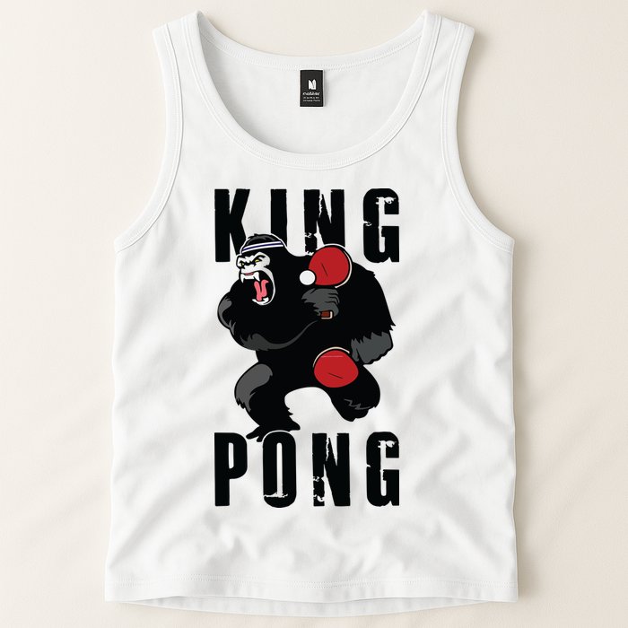 Vintage King Pong Ping Pong Table Tennis Player Game Gift Tank Top
