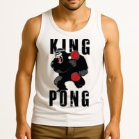 Vintage King Pong Ping Pong Table Tennis Player Game Gift Tank Top
