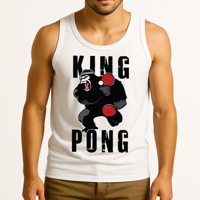 Vintage King Pong Ping Pong Table Tennis Player Game Gift Tank Top