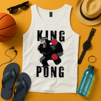 Vintage King Pong Ping Pong Table Tennis Player Game Gift Tank Top