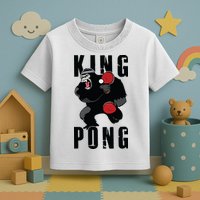 Vintage King Pong Ping Pong Table Tennis Player Game Gift Toddler T-Shirt